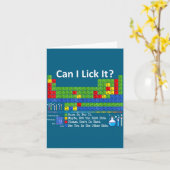 Can I Lick It Periodic Table Chart Science Teacher Karte (Gelbe Blume)