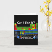 Can I Lick It Periodic Table Chart Science Teacher Karte (Gelbe Blume)