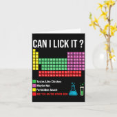 Can I Lick It Periodic Table Chart Science Teacher Karte (Gelbe Blume)