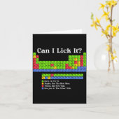 Can I Lick It Periodic Table Chart Science Teacher Karte (Gelbe Blume)