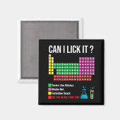 Can I Lick It Periodic Table Chart Science Teacher Magnet (Vorderseite/Rückseite)