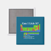 Can I Lick It Periodic Table Chart Science Teacher Magnet (Vorderseite/Rückseite)