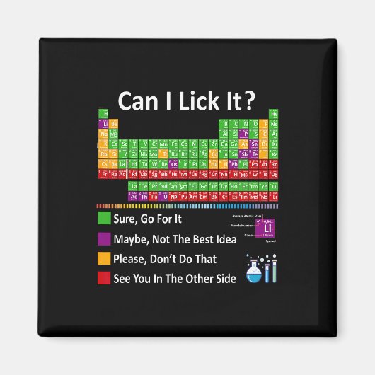 Can I Lick It Periodic Table Chart Science Teacher Magnet (Vorne)