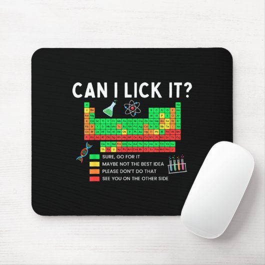 Can I Lick It Periodic Table Chart Science Teacher Mousepad (Mit Mouse)
