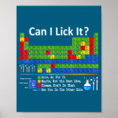 Can I Lick It Periodic Table Chart Science Teacher Poster (Vorne)