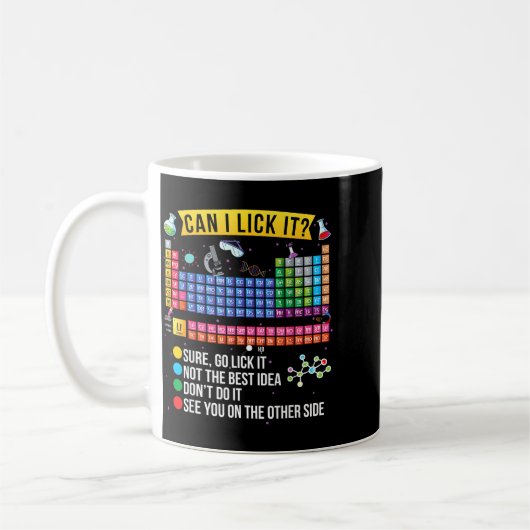Can I Lick It Periodic Table Funny Science Chemist Kaffeetasse (Links)