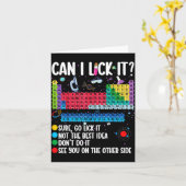 Can I Lick It Periodic Table Funny Science Chemist Karte (Gelbe Blume)