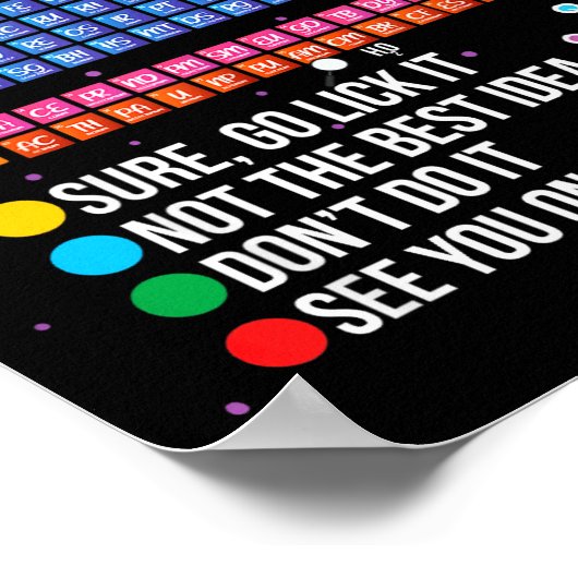 Can I Lick It Periodic Table Funny Science Chemist Poster (Ecke)