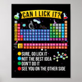 Can I Lick It Periodic Table Funny Science Chemist Poster (Vorne)