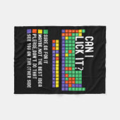 Can I Lick It Periodic Table Funny Science Teacher Fleecedecke (Vorderseite (Horizontal))