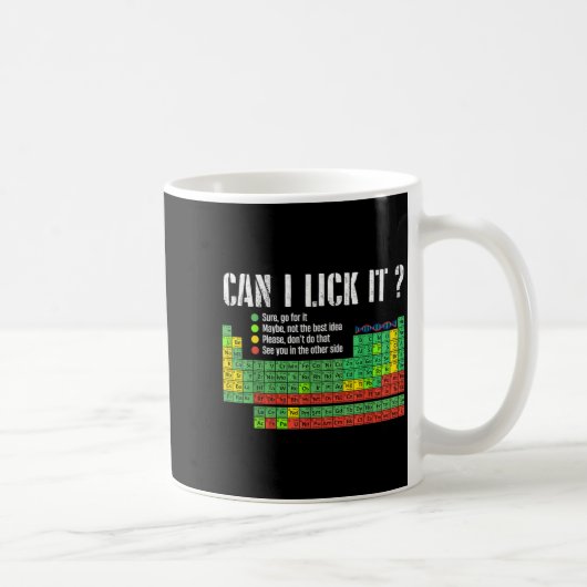 Can I Lick It Periodic Table Funny Science Teacher Kaffeetasse (Rechts)