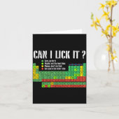 Can I Lick It Periodic Table Funny Science Teacher Karte (Gelbe Blume)