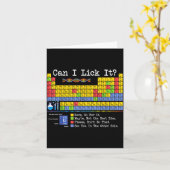 Can I Lick It Periodic Table Funny Science Teacher Karte (Gelbe Blume)