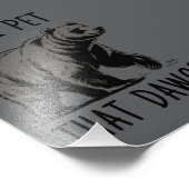 Can I Pet That Dog? Bear Meme Funny Dog  Fotodruck (Ecke)