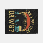 Can I Pet That Dog Funny Dawg Bear Meme Camping Hi Fleecedecke (Vorderseite (Horizontal))