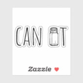 Can It Vintage Glass Jar Canning Season Aufkleber (Blatt)