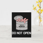 Can Of Worms Do Not Open, Funny, Jokes, Sarcastic Karte (Gelbe Blume)