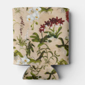 Can Sleeve - Orchid Print in Beige Dosenkühler (Rückseite)