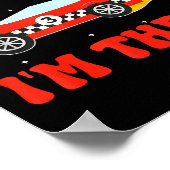 Can’t Catch Me I’m Three 3rd Birthday Red Racing C Poster (Ecke)