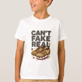 Can’t Fake Real Football Embroidered Design T-Shirt (Vorderseite)