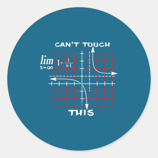 Can T Touch This Equation Math Funny Gift Runder Aufkleber (Vorderseite)