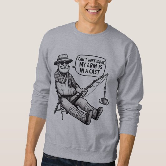Can’t Work Today – Fishing Cast Sweatshirt (Vorderseite)