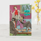 Can We Keep Him? [funny greeting card] Karte (Gelbe Blume)