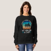 Can work Arm ist in Cast Angler Vater Fischen Sweatshirt (Vorne ganz)