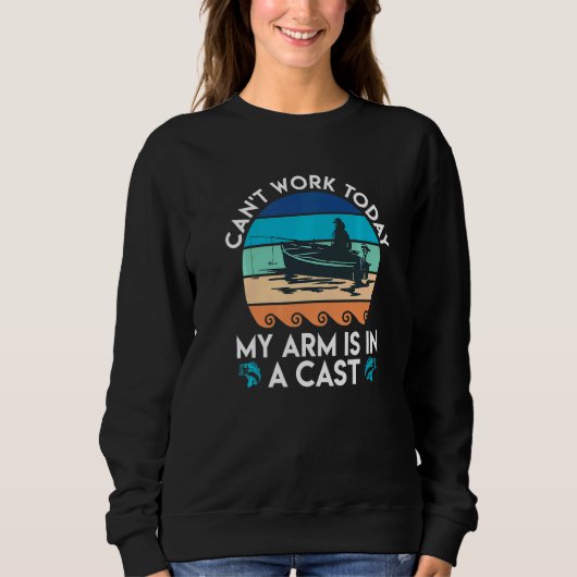 Can work Arm ist in Cast Angler Vater Fischen Sweatshirt (Vorderseite)