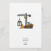 Can You Dig It, Construction 2nd Birthday Einladung (Rückseite)