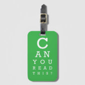 Can you read this? gepäckanhänger (Vorderseite Vertikal)