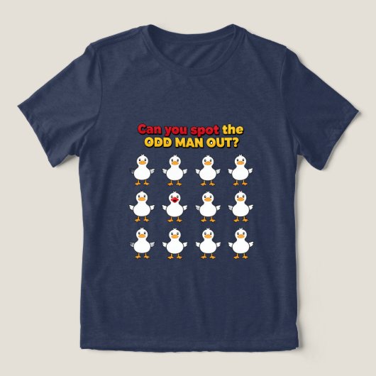 Can you spot the odd man funny   Tri-Blend shirt (Design Vorderseite)