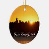 Cana Insel-Leuchtturm, Door County, WI Keramik Ornament (Rechts)