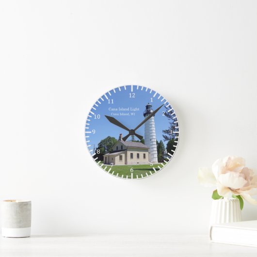 Cana Island Light clock Runde Wanduhr (Zuhause)