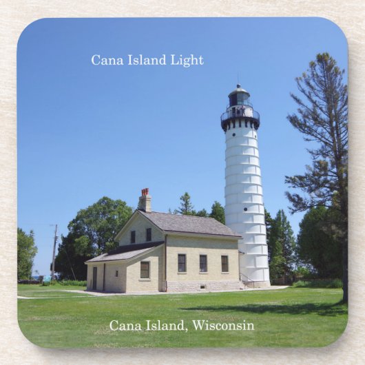 Cana Island Light Set von 6 Untersetzer aus Kunsts (Vorderseite)