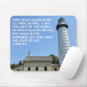 Cana Island Lighthouse Bible Verse Mouse Pad Mousepad (Mit Mouse)
