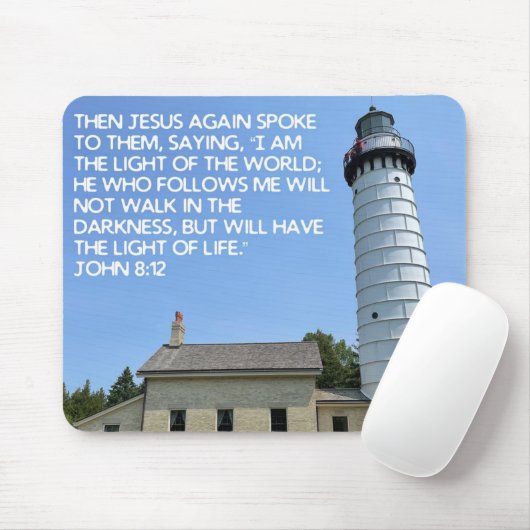 Cana Island Lighthouse Bible Verse Mouse Pad Mousepad (Mit Mouse)