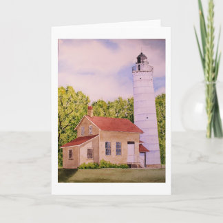 Cana Island Lighthouse Blank Greeting Card Karte