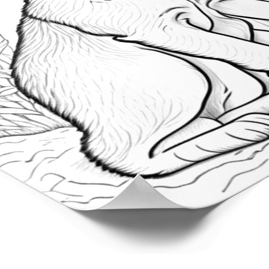 Canaan Dog Aduloring Poster (Ecke)