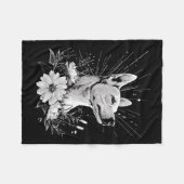 Canaan Dog Lover Retro Style Tattoo Fleecedecke (Vorderseite (Horizontal))