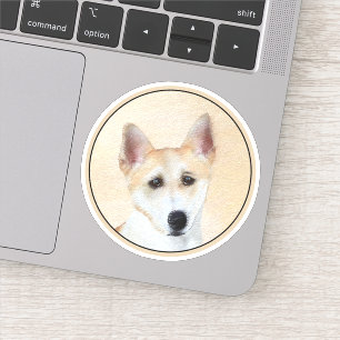 Canaan Dog Malerei - Niedliche Original Hunde Kuns Aufkleber