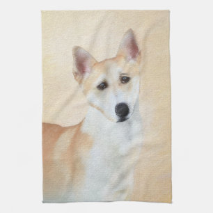 Canaan Dog Malerei - Niedliche Original Hunde Kuns Geschirrtuch