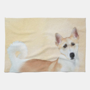 Canaan Dog Malerei - Niedliche Original Hunde Kuns Geschirrtuch