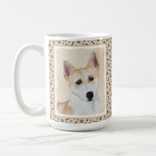 Canaan Dog Malerei - Niedliche Original Hunde Kuns Kaffeetasse