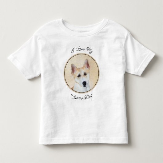 Canaan Dog Malerei - Niedliche Original Hunde Kuns Kleinkind T-shirt (Vorderseite)