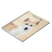 Canaan Dog Malerei - Niedliche Original Hunde Kuns Notizblock (Linke Seite)