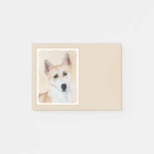 Canaan Dog Malerei - Niedliche Original Hunde Kuns Post-it Klebezettel