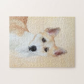 Canaan Dog Malerei - Niedliche Original Hunde Kuns Puzzle (Horizontal)