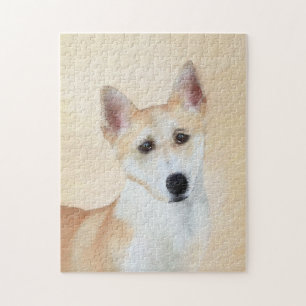 Canaan Dog Malerei - Niedliche Original Hunde Kuns Puzzle