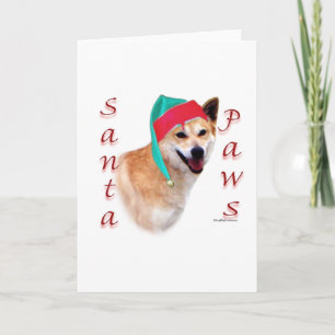Canaan Dog Santa Paws Feiertagskarte